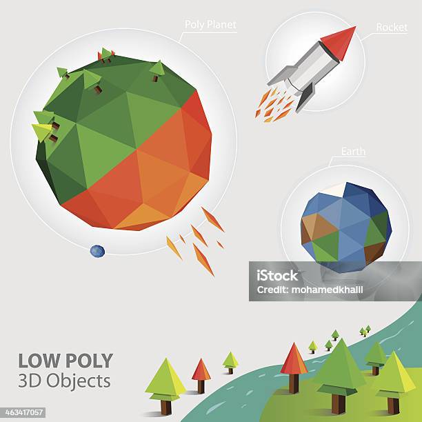 低ポリ 3 D オブジェクト - 3Dのベクターアート素材や画像を多数ご用意 - 3D, アイデア, イラストレーション