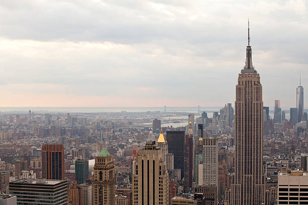istock Manhattan with Empire state building at New York City 463419487