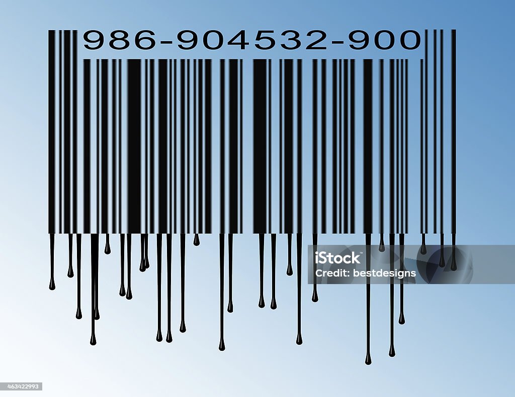 Bar Code Rough Dripping Barcode Stock Photo - Download Image Now - Bar Code, Blob ...