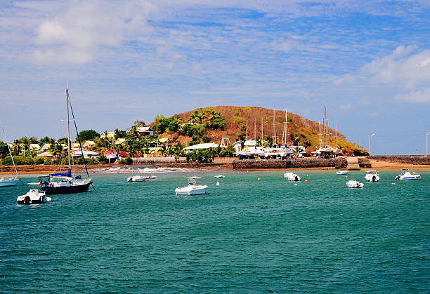 Mayotte island: Foungoujou islet Dzaoudzi, Petite-Terre, Mayotte: boats and Foungoujou islet - marina - photo by M.Torres mayotte stock pictures, royalty-free photos & images