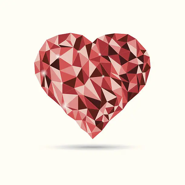 Vector illustration of abstract heart shape background