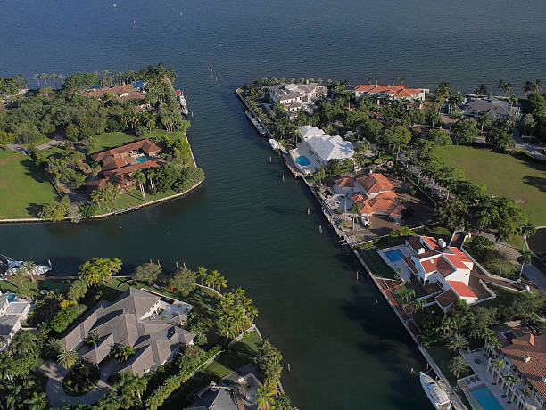 Helicopter ride over the mansions in Gables by the sea