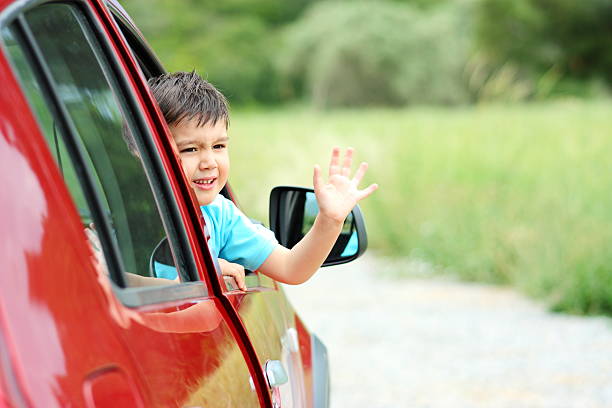 istock Little Boys traveling by car 463426761