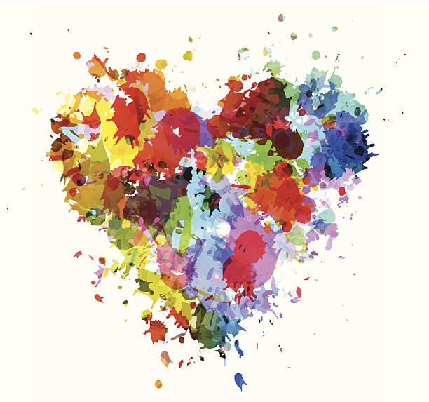 гранжем heart - blob heart shape romance love stock illustrations