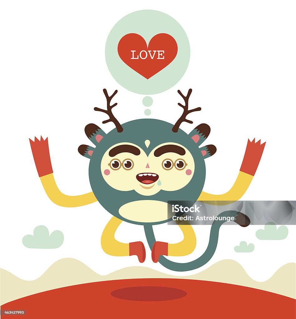 Love and Monster Love and Monster. Editable vector eps8 file. Animal stock vector