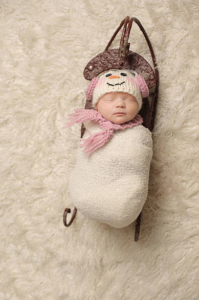 istock Aerial View of Newborn Sleeping 463433001