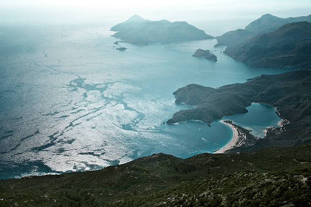 istock aerial seaview over a mountain 463438587