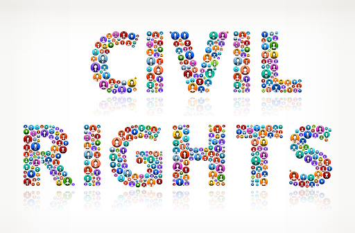 Civil Rights Buttons Civil Rights On People Buttons Stock Illustration - Download Image Now ...
