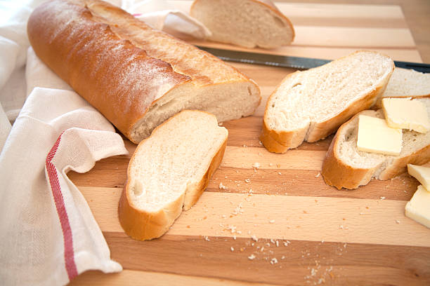 istock Slices of bread with butter 463448545