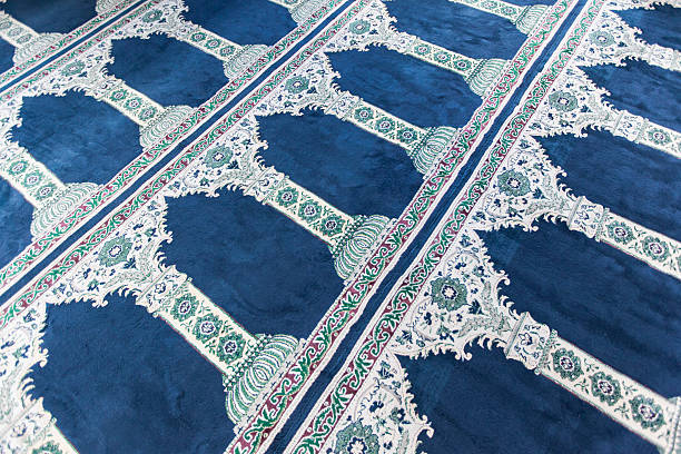 istock Blue prayer rug in a mosque 463451933