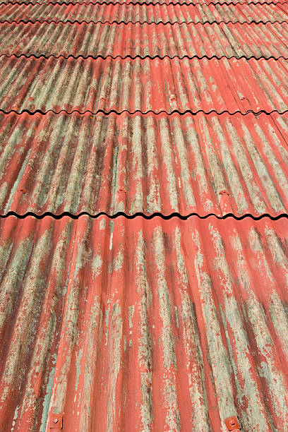 istock Old red roof tiles 463453399
