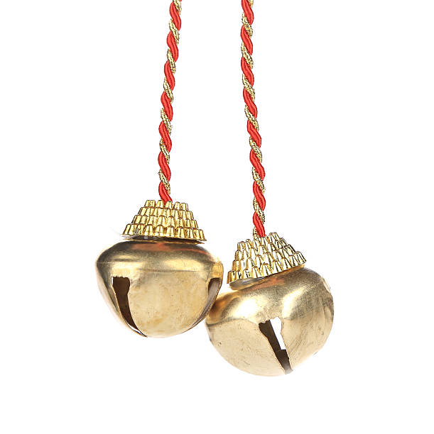 istock Golden jingle bells on a rope. 463455319