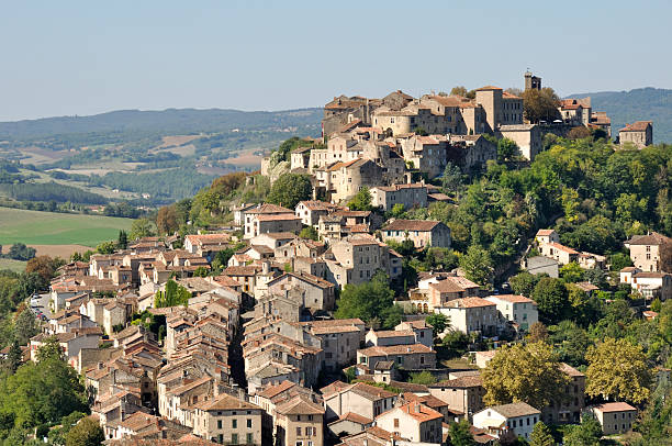 Medieval town of Cordes-sur-Ciel, France stock photo