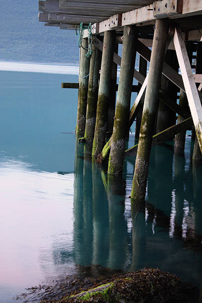 Old pier stock photo