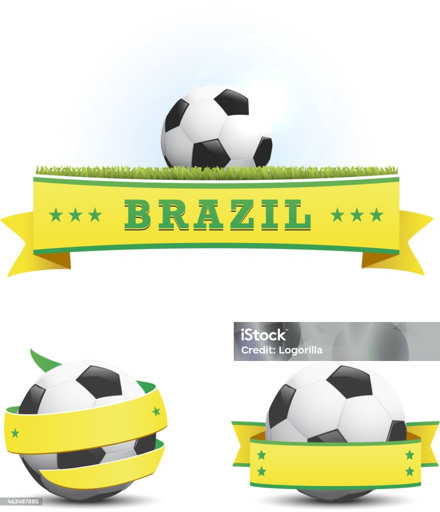 Copa do Mundo de futebol Brasil 2014 - Vetor de Futebol royalty-free
