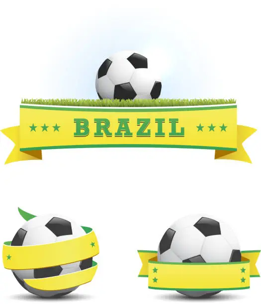 Vector illustration of World Cup soccer - Brazil 2014