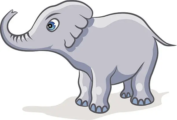 Vector illustration of Elephant calf
