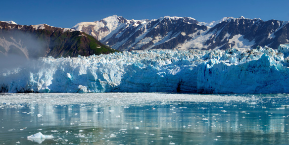 Holgate glacier ice floe in Resurrection Bay in Kenai Fjords National Park in Seward Alaska United States