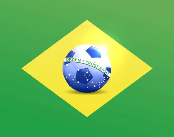 Vector illustration of World cup soccer - Brazil 2014