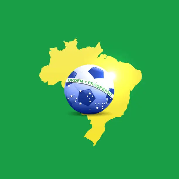 Vector illustration of World cup soccer - Brazil 2014
