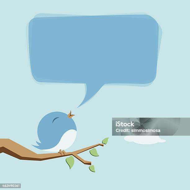 Süße Birdie Stock Vektor Art und mehr Bilder von Instant Messaging - Instant Messaging, Sprechblase, Gespräch
