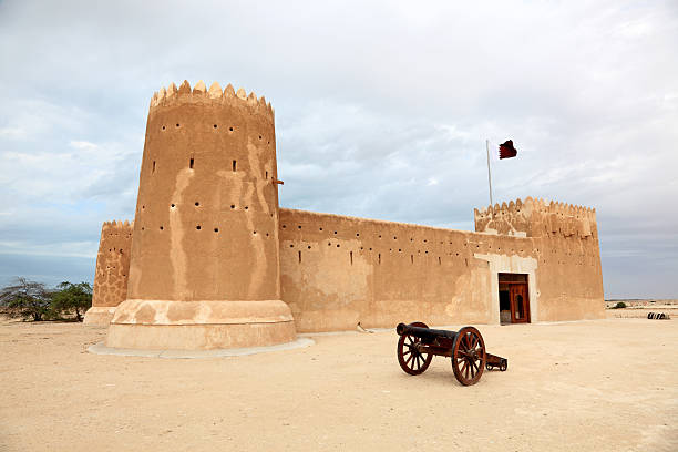 Al Zubarah fort in Qatar stock photo