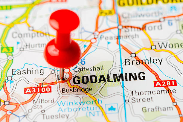 istock United Kingdom capital cities on map series: Godalming 463491805