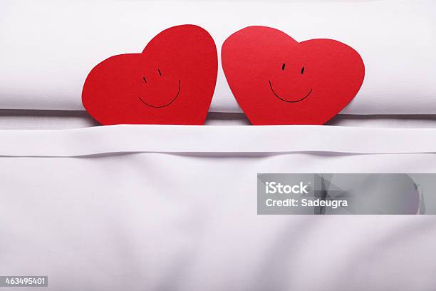 Happy Hearts Stock Photo - Download Image Now - Bed - Furniture, Bonding, Concepts
