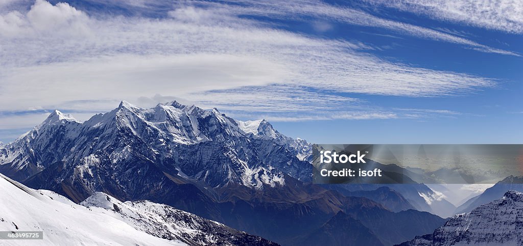 Manaslu. Everest-Schaltung. Nepal Motive. - Lizenzfrei Lawine Stock-Foto