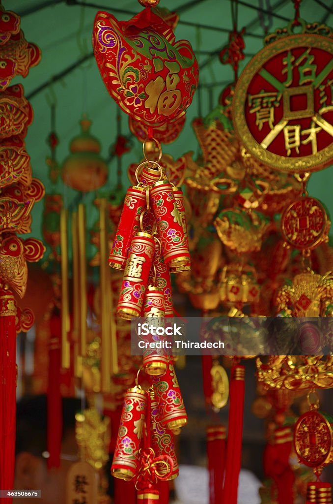 Colorful Firecracker Colorful Firecracker with Traditional Chinese script and patterns Asia Stock Photo