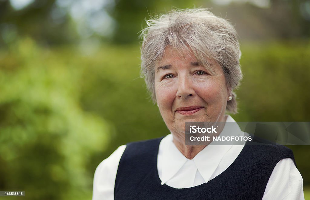 Senior woman smiling 70-79 Years Stock Photo