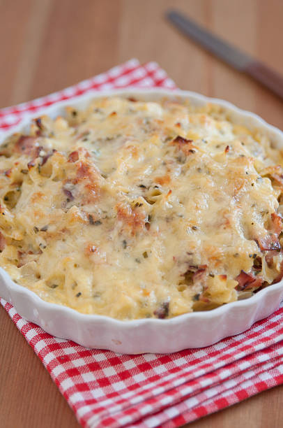 istock Baked Pasta with bacon and cheese 463519579