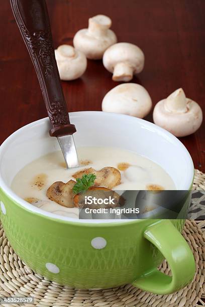 Mushroom Cream Soup Stock Photo - Download Image Now - Appetizer, Bowl, Cream - Dairy Product