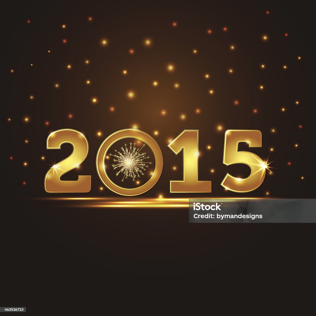 golden 2015 year golden 2015 year card presentation 2015 stock vector