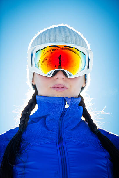 istock Woman wearing ski goggles 463538891