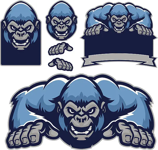 Vector illustration of Gorilla kit