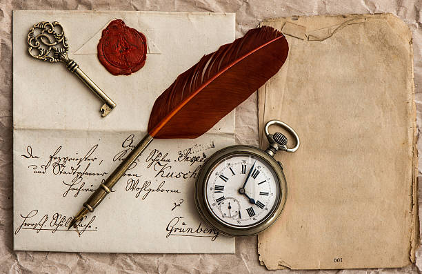 istock old letter with wax seal. vintage background 463547711
