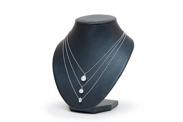istock silver necklace on mannequin isolated 463548489