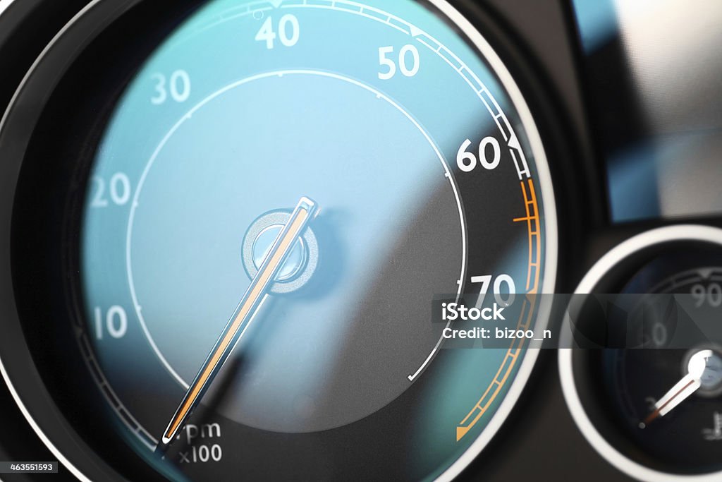Tachometer detail Detail of a tachometer in a car Car Stock Photo