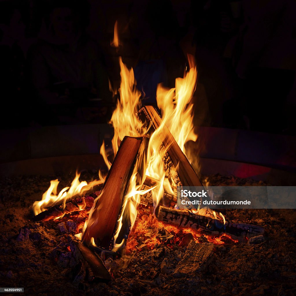 Camp fire Camp fire in the night Campfire Stock Photo