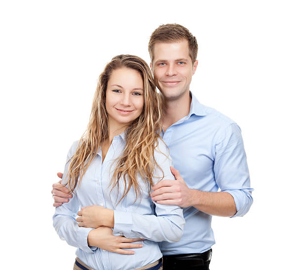 istock Young happy couple smiling 463562163