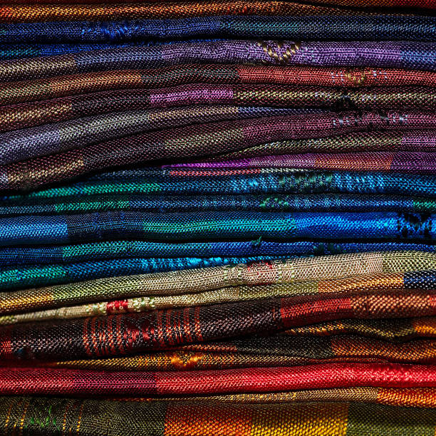 istock colorful Thailand Silk Backgrounds/Texture 463568011