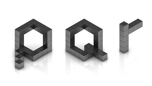 istock cubical 3d font letters p q r 463571251