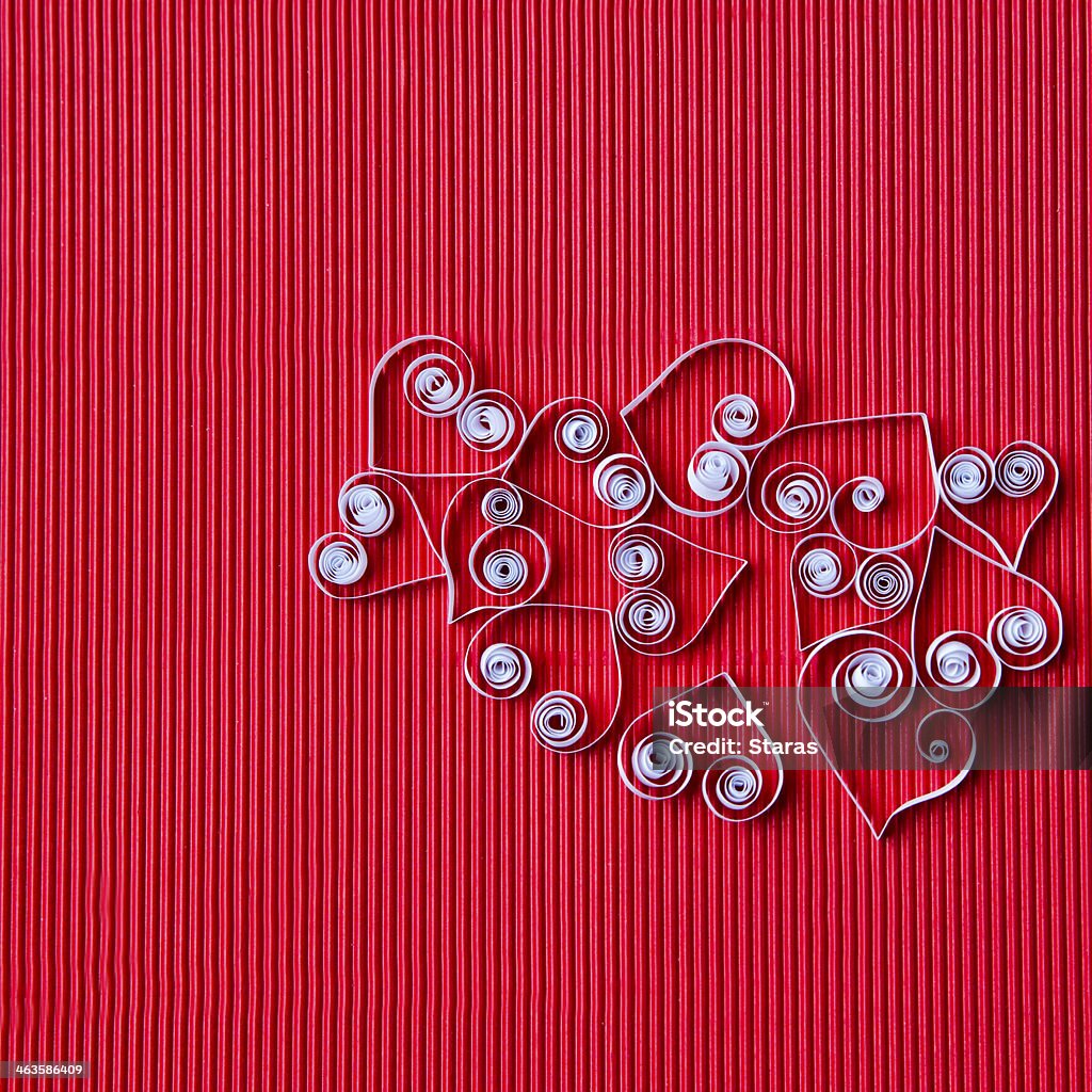Corações de papel quilling para Dia dos Namorados - Royalty-free Abstrato Foto de stock
