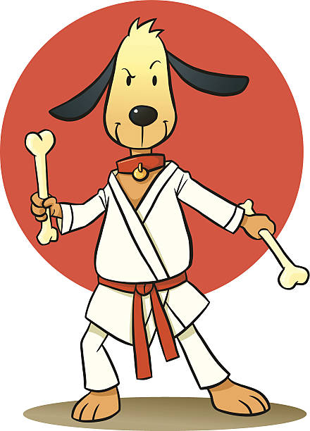 Karate Dog Stock Illustration - Download Image Now - Dog, Martial Arts,  Activity - Istock