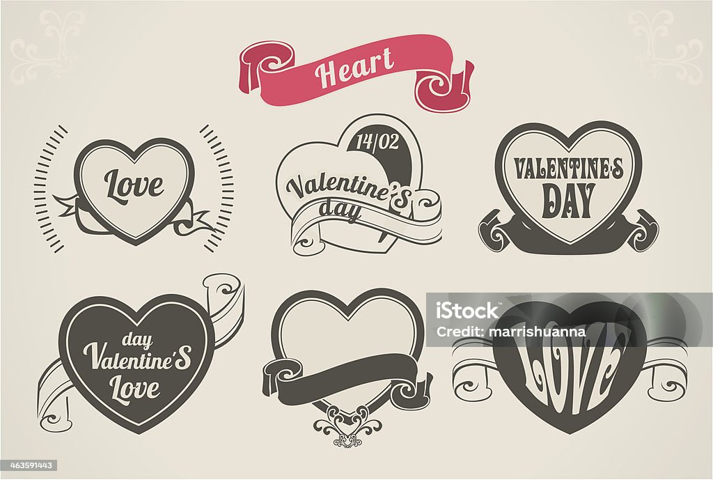 Dia dos Namorados coração - Vetor de Amor royalty-free