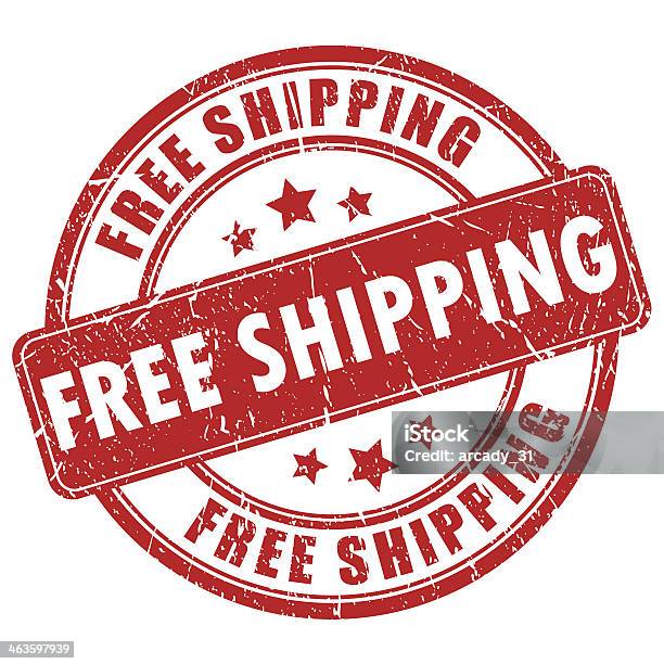 Free Shipping Stamp Stock Photo - Download Image Now - Free of Charge, Freight Transportation, Shipping