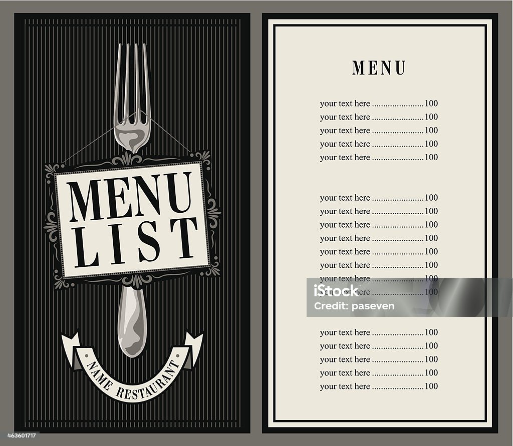 Menu Tracklist Menu List Stock Illustration - Download Image Now - Arranging, Art, Art ...