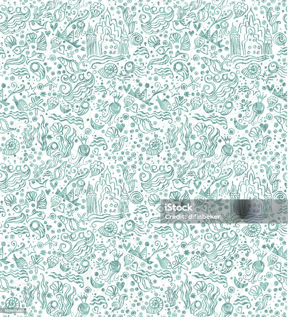 Marine background. Seamless pattern of the marine world. Backgrounds stock vector