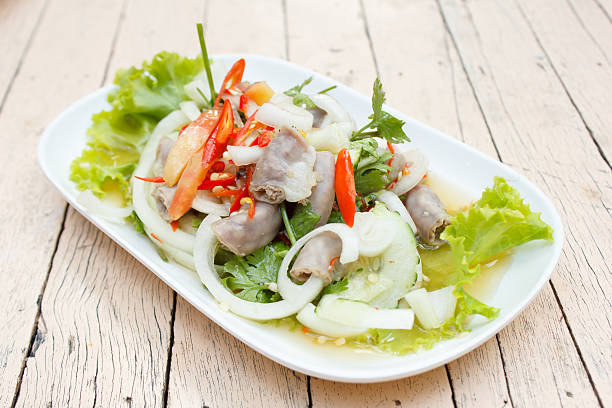 istock spicy intestines pork salad with vegetable 463607195